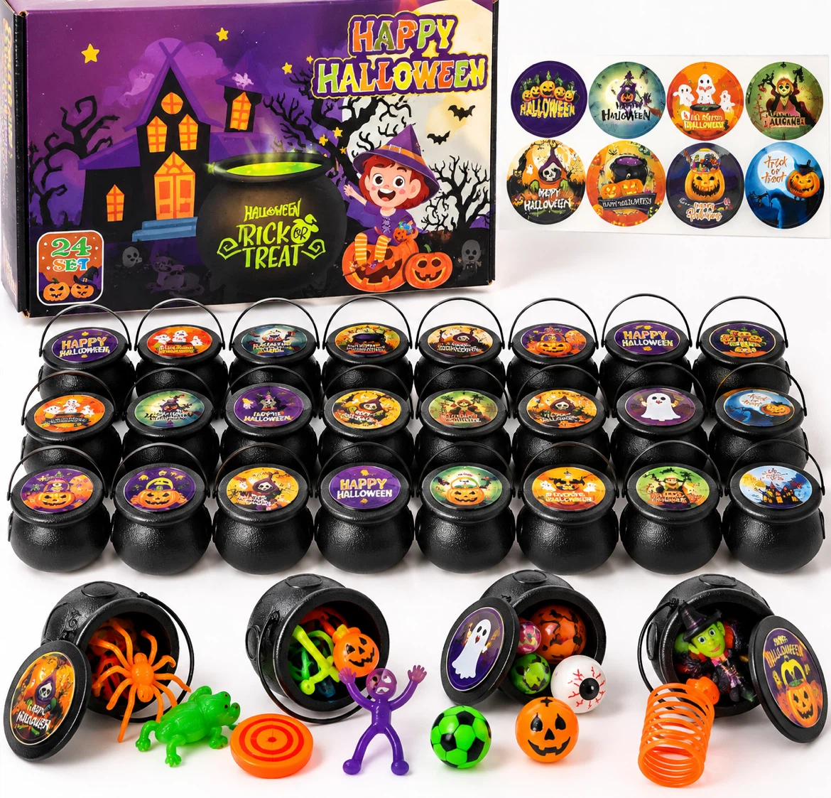 New 24 pce Halloween Trick or Treat Toy Set