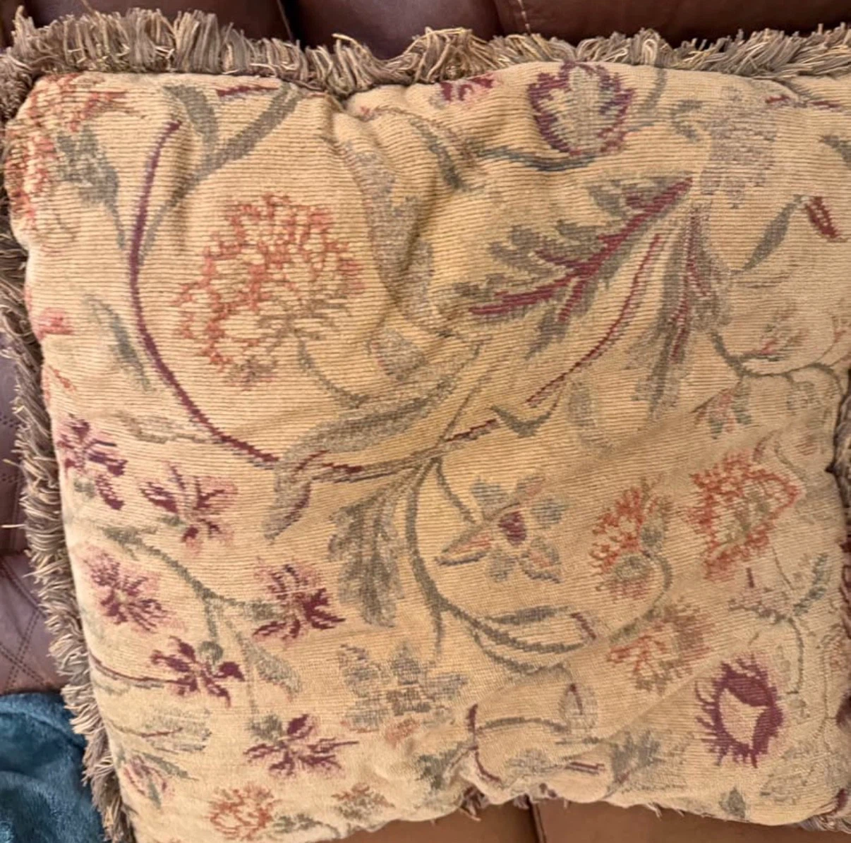 Set of Two Floral Decorative Pillows