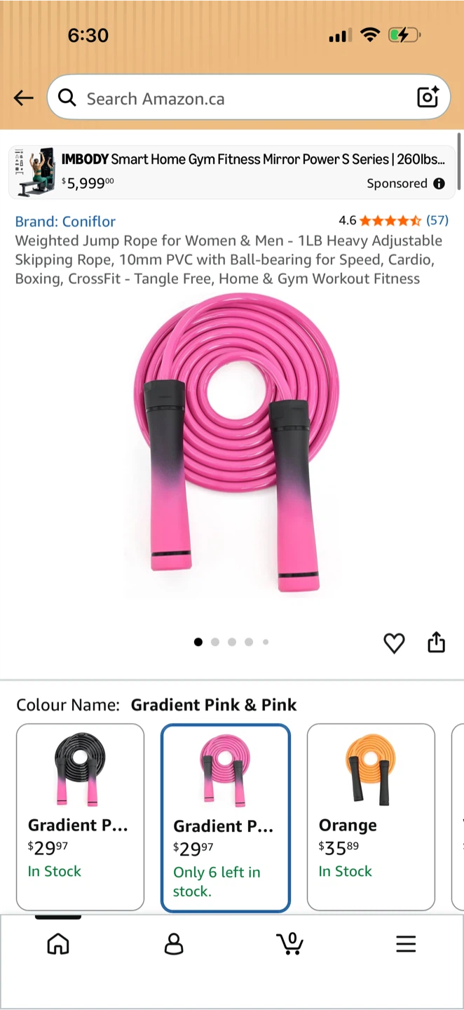 Coniflor 1LB Weighted Jump Rope