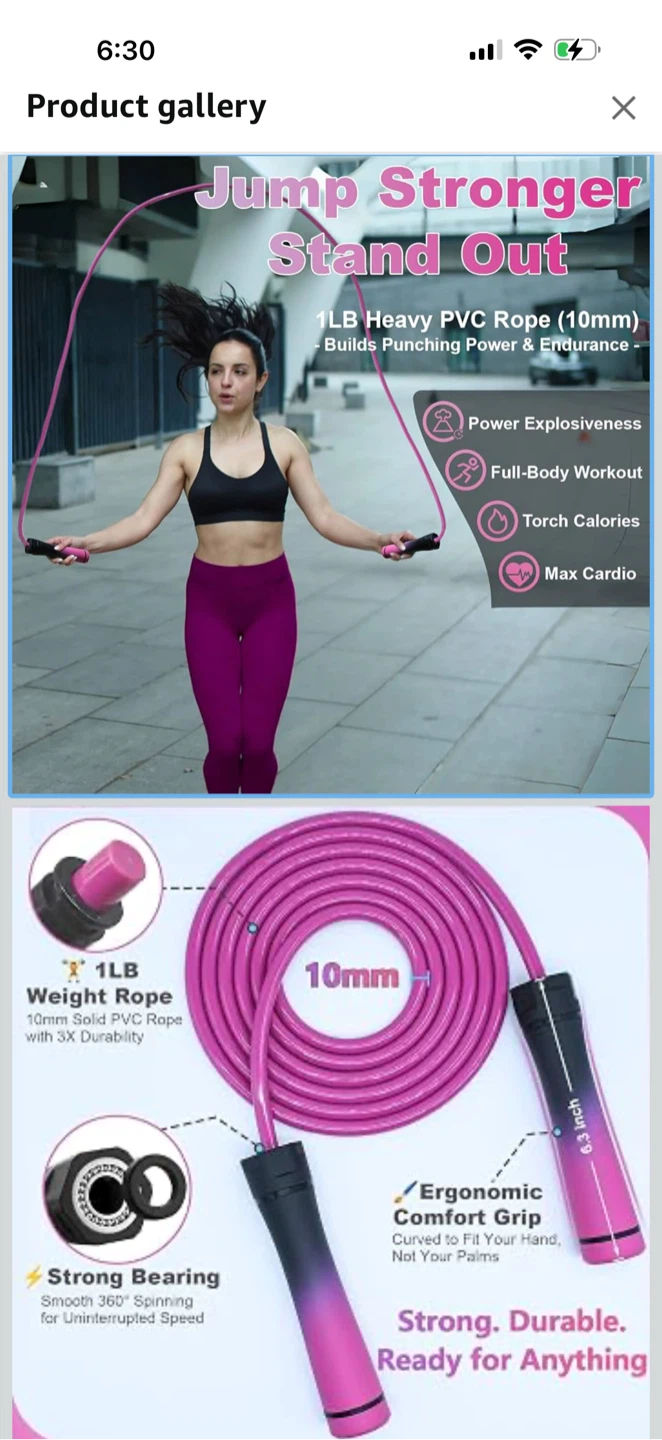 Coniflor 1LB Weighted Jump Rope - photo 2