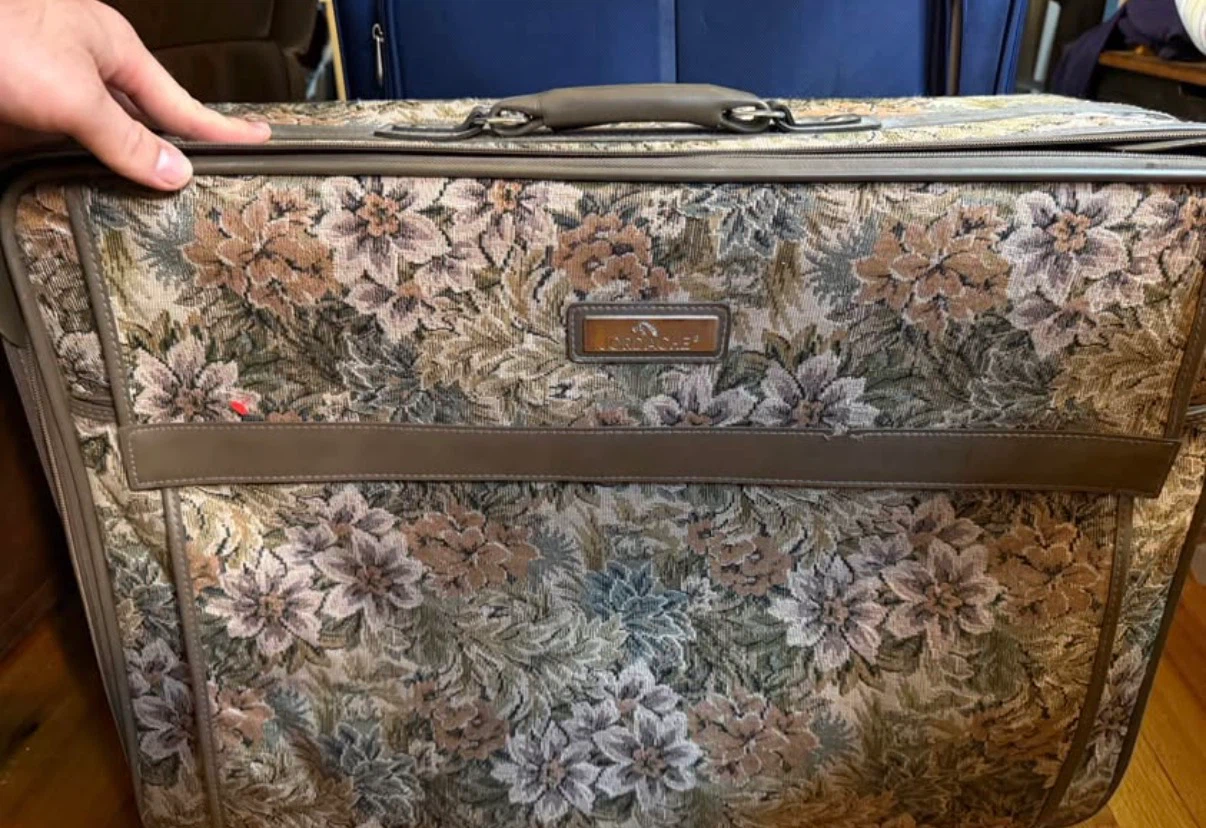 Jordache Floral Print Suitcase