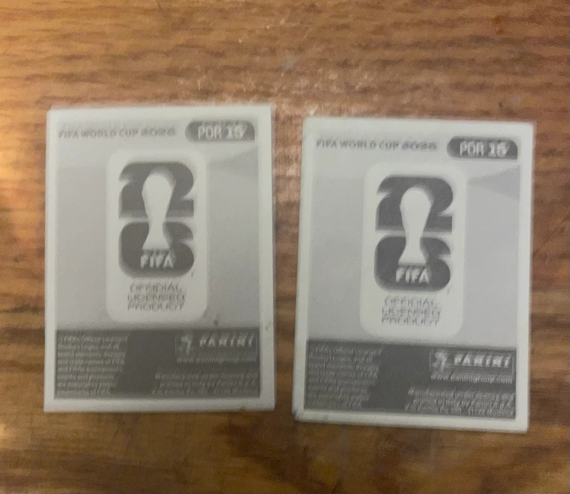 Two Cristiano Ronaldo Panini Trading Cards - photo 2