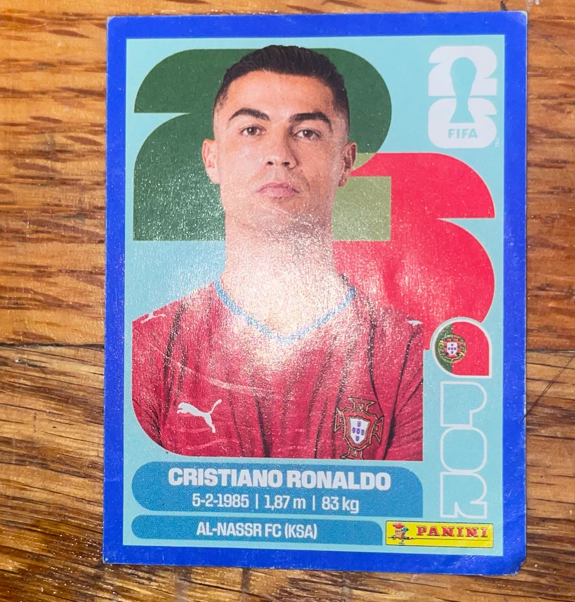 Two Cristiano Ronaldo Panini Trading Cards - photo 4