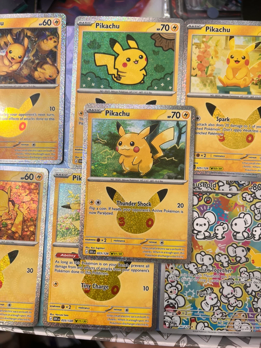 30th Anniversary Celebrations Lot of 9 Pokemon Cards - photo 2