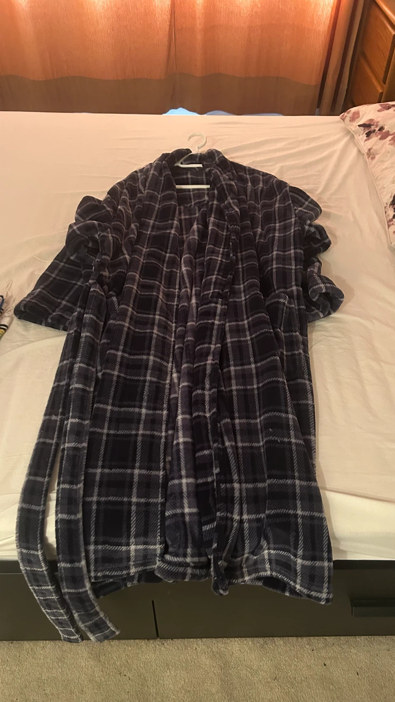 Plush Plaid Bathrobe