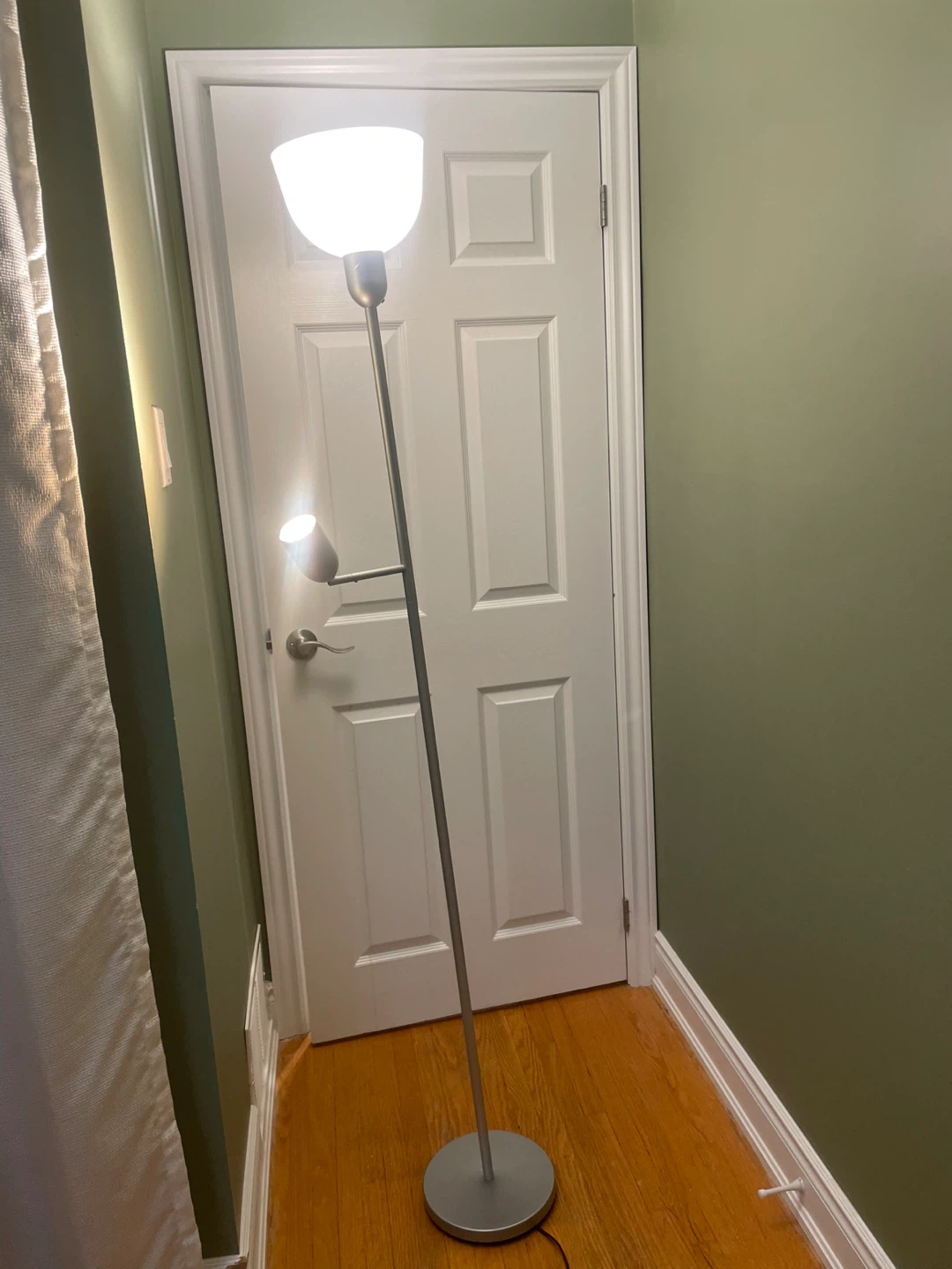 Silver Floor Lamp with Reading Light - photo 2