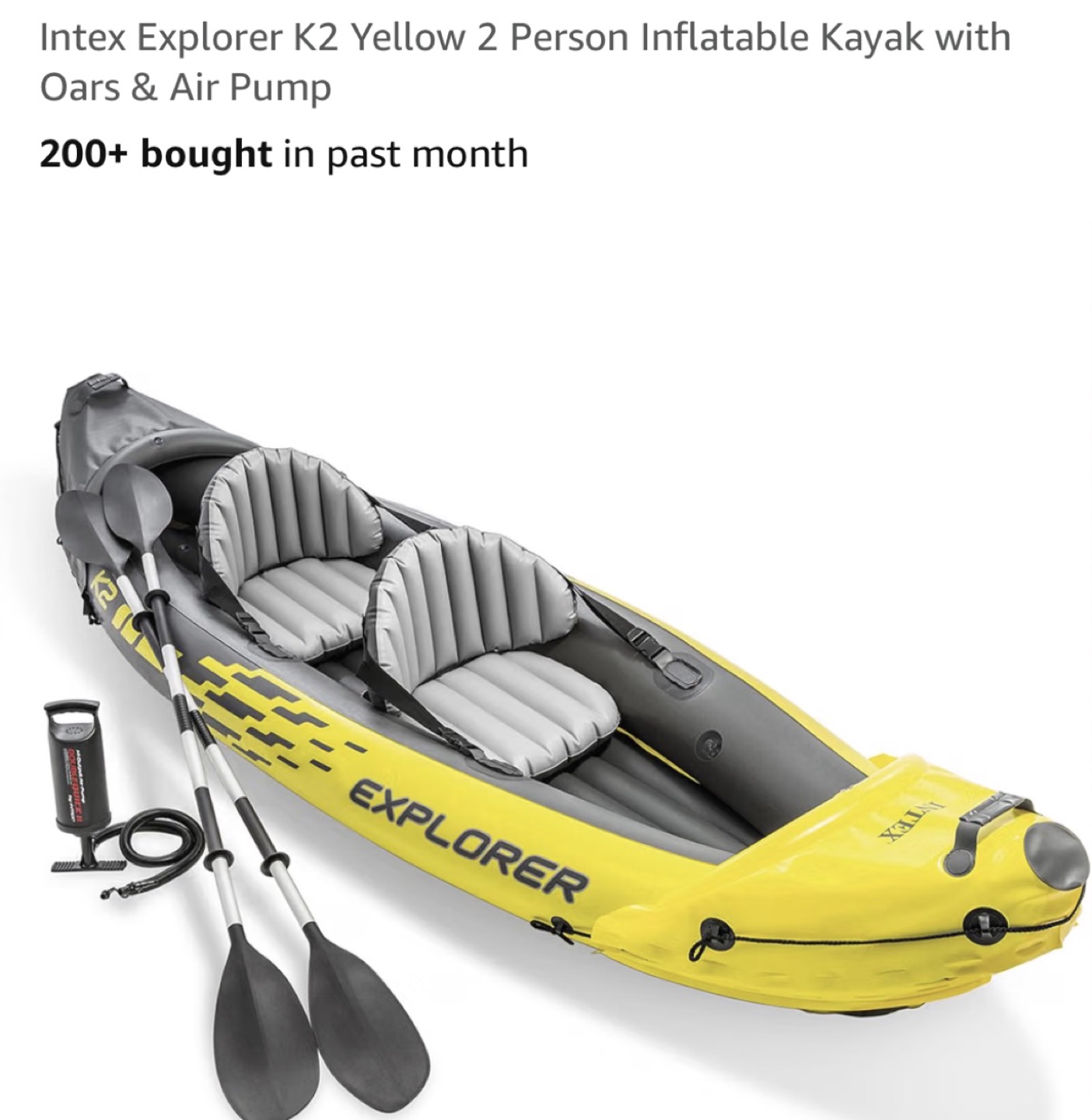 Intex Explorer K2 2-Person Inflatable Kayak - photo 4