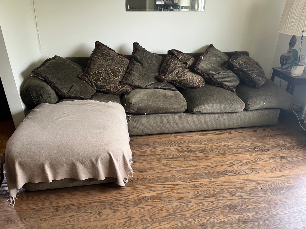 Down filled couch