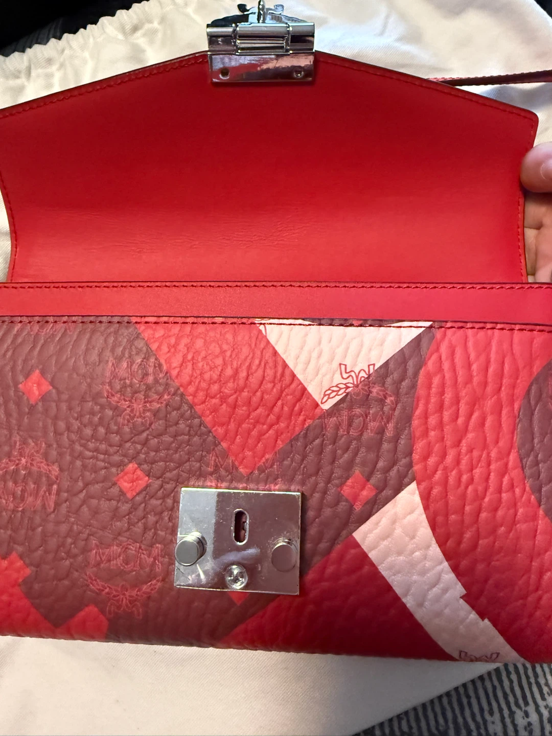 MCM Red Patterned Crossbody Bag - photo 4