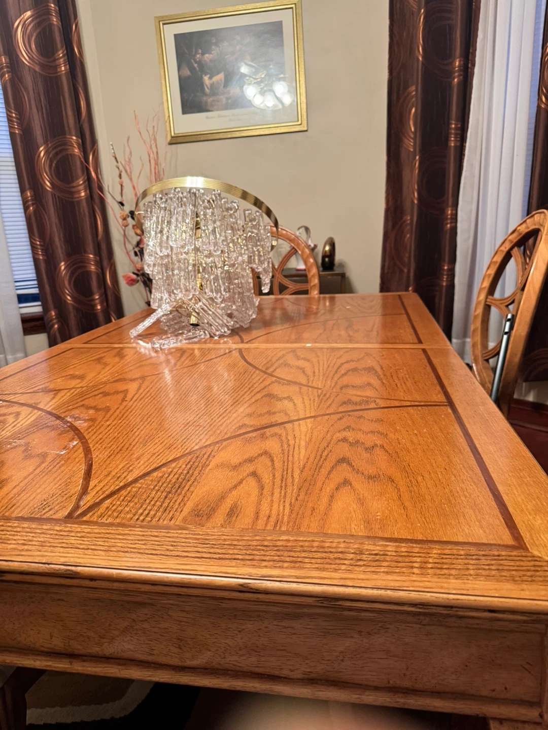 Wooden Dining Table with Chairs