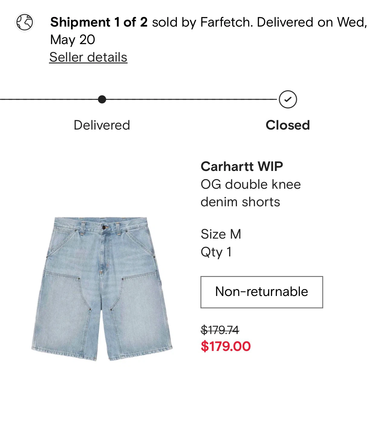 Carhartt WIP OG Double Knee Denim Shorts - photo 3