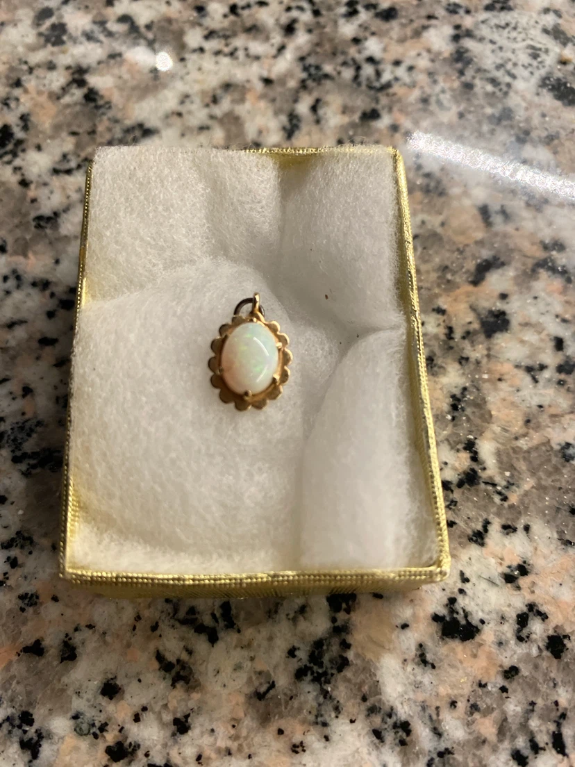 14K Gold Opal Pendant