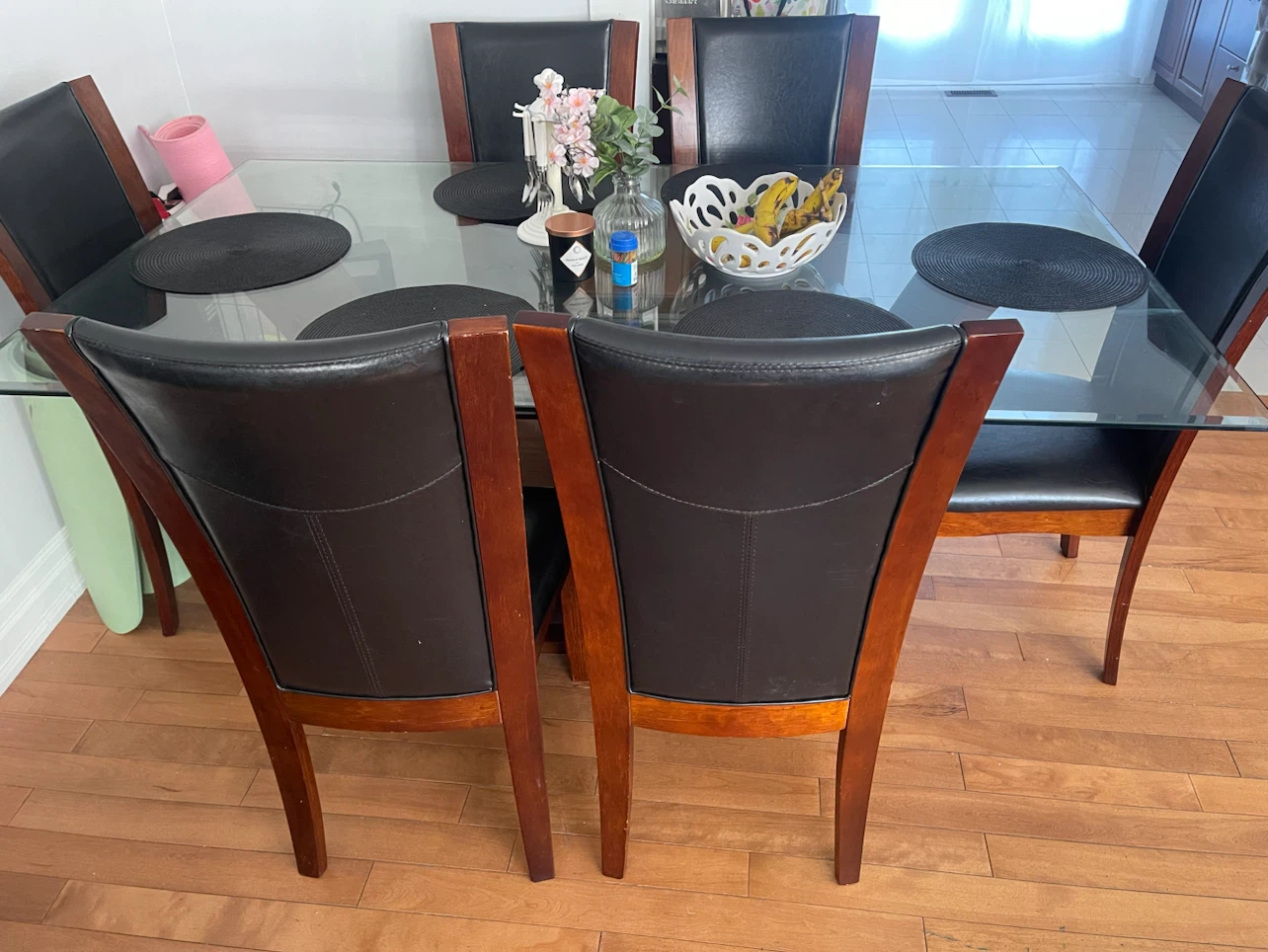 6-Piece Glass Dining Table Set with Chairs - photo 3