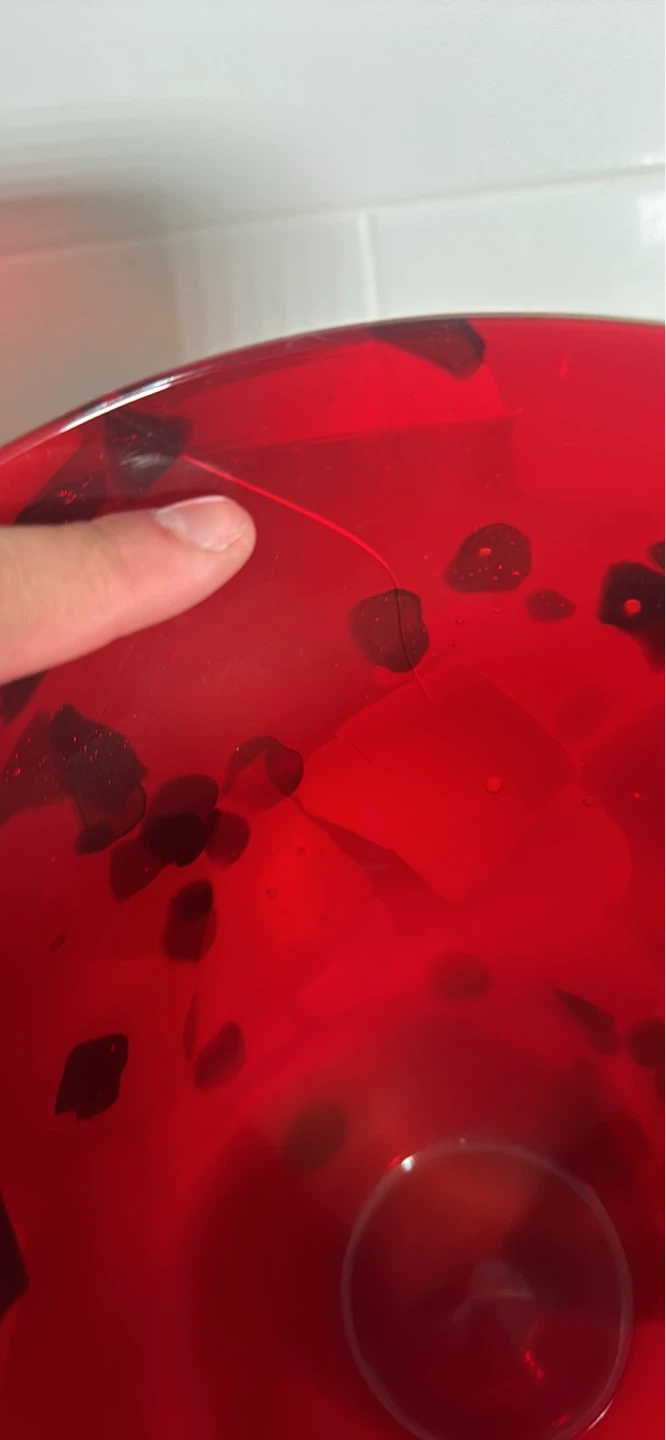 Red Decorative Glass Vase - photo 4