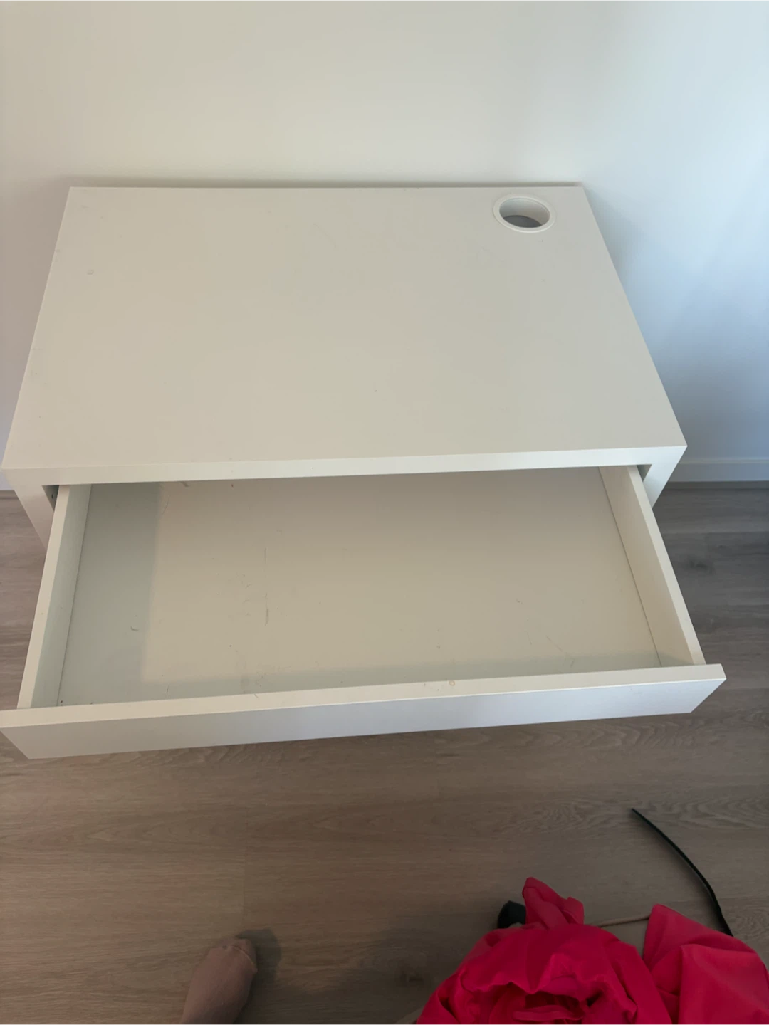 White IKEA MICKE Desk