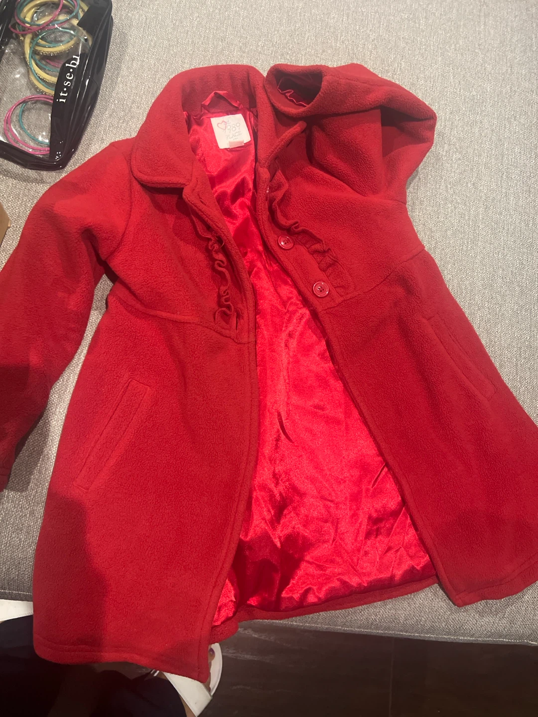 Est. 1989 Place Red Fleece Coat Size 4T