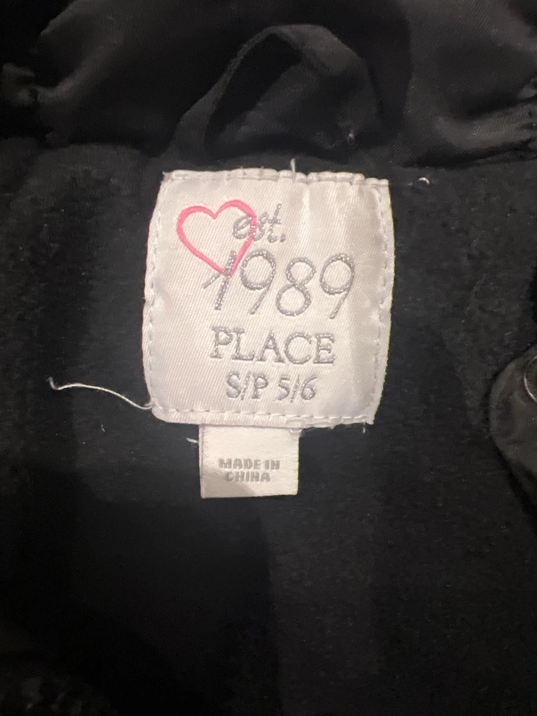 Children's Black Winter Coat