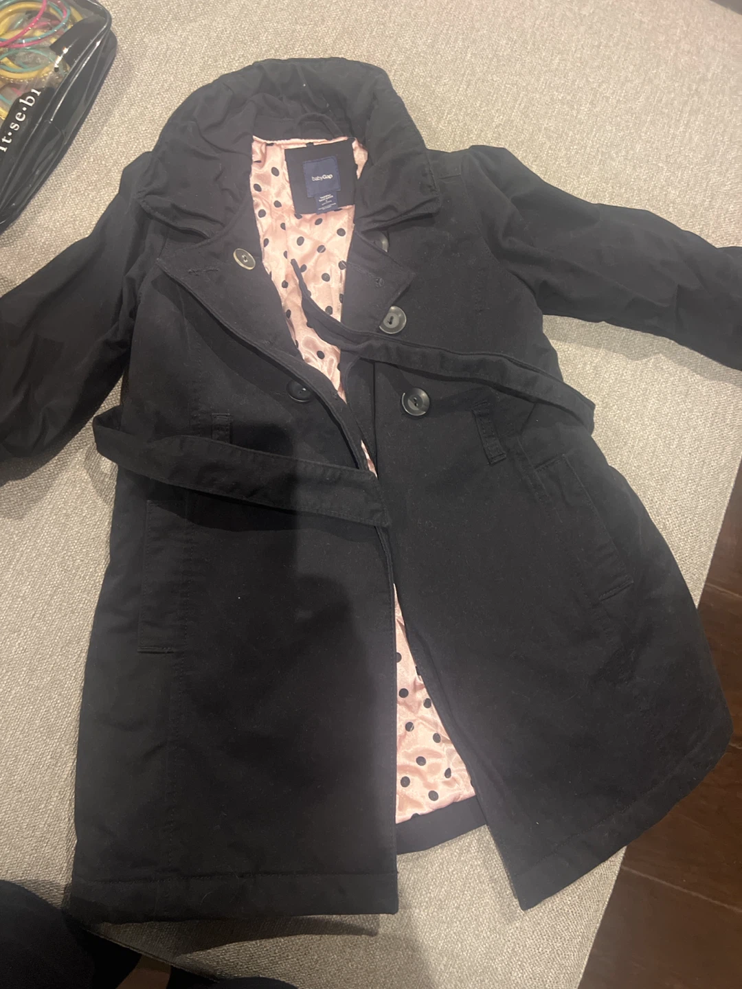 babyGap Toddler Trench Coat - Black - photo 2
