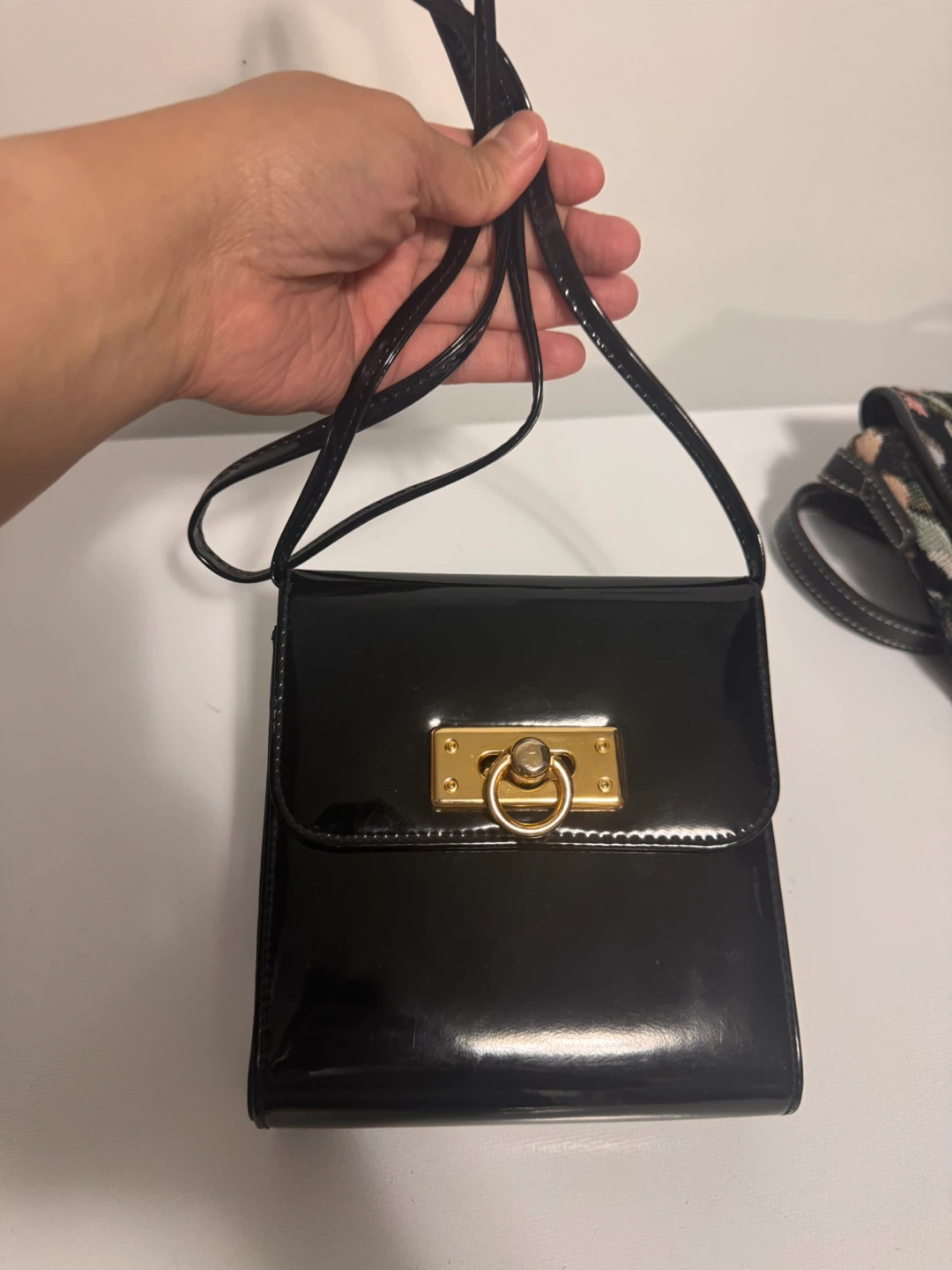 Nikolai Black Patent Leather Crossbody Bag - photo 2