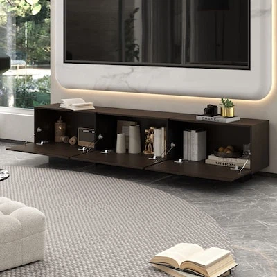 FUFU&GAGA Modern Dark Brown TV stand - photo 2