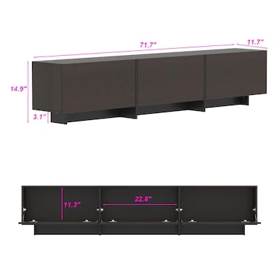 FUFU&GAGA Modern Dark Brown TV stand - photo 4