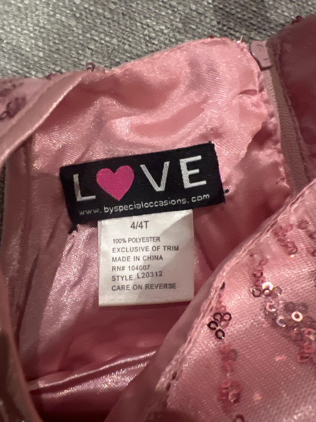 Girls Pink Sequin Dress - 4/4T - photo 4