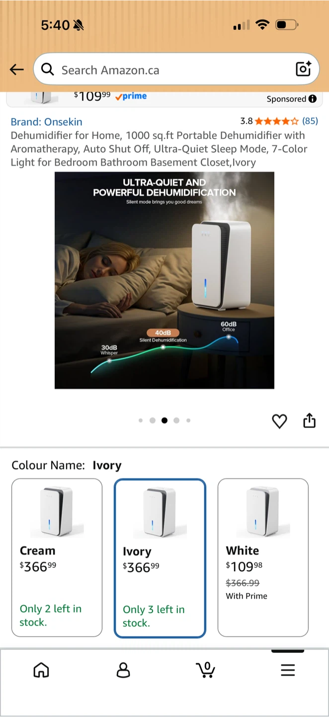 Onsekin Portable Dehumidifier - Ivory - photo 2