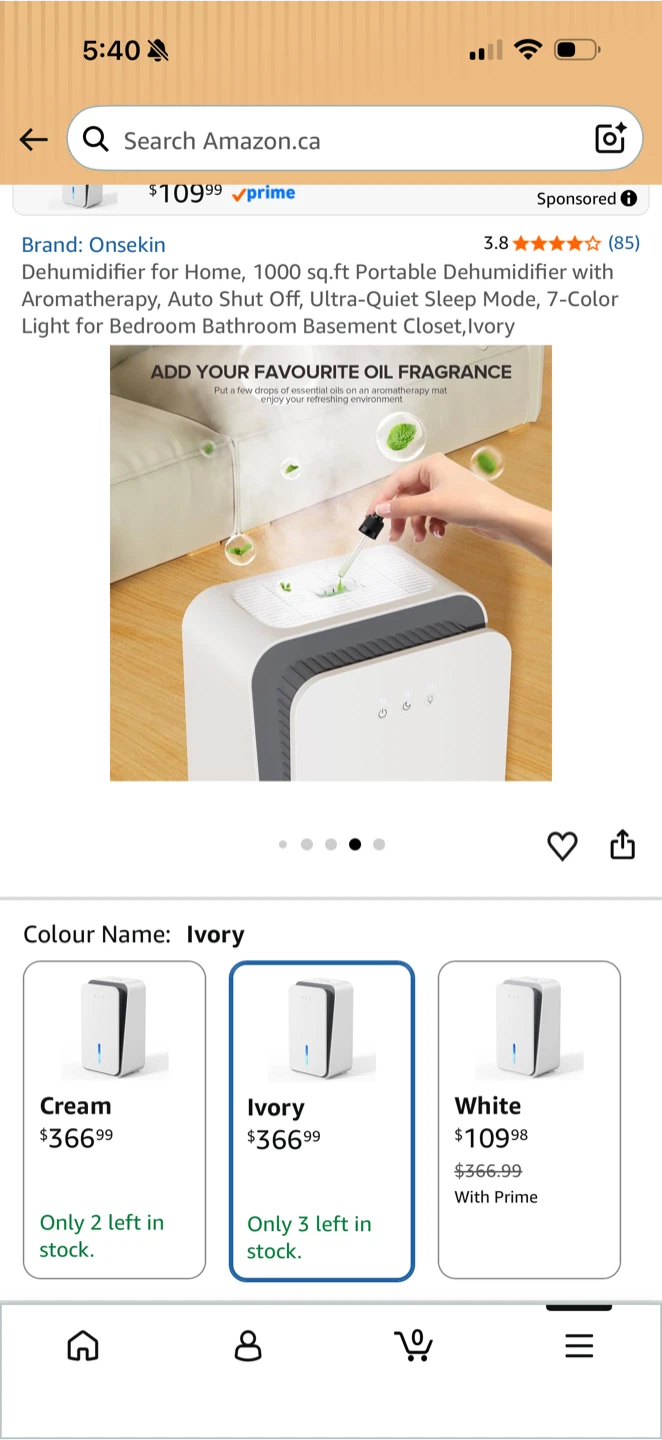Onsekin Portable Dehumidifier - Ivory - photo 3