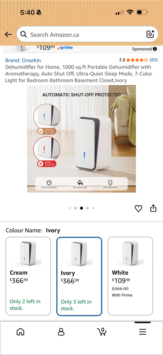 Onsekin Portable Dehumidifier - Ivory - photo 4