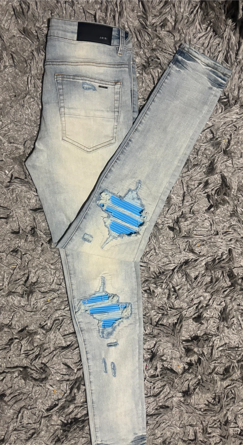 AMIRI Light Wash Distressed Jeans