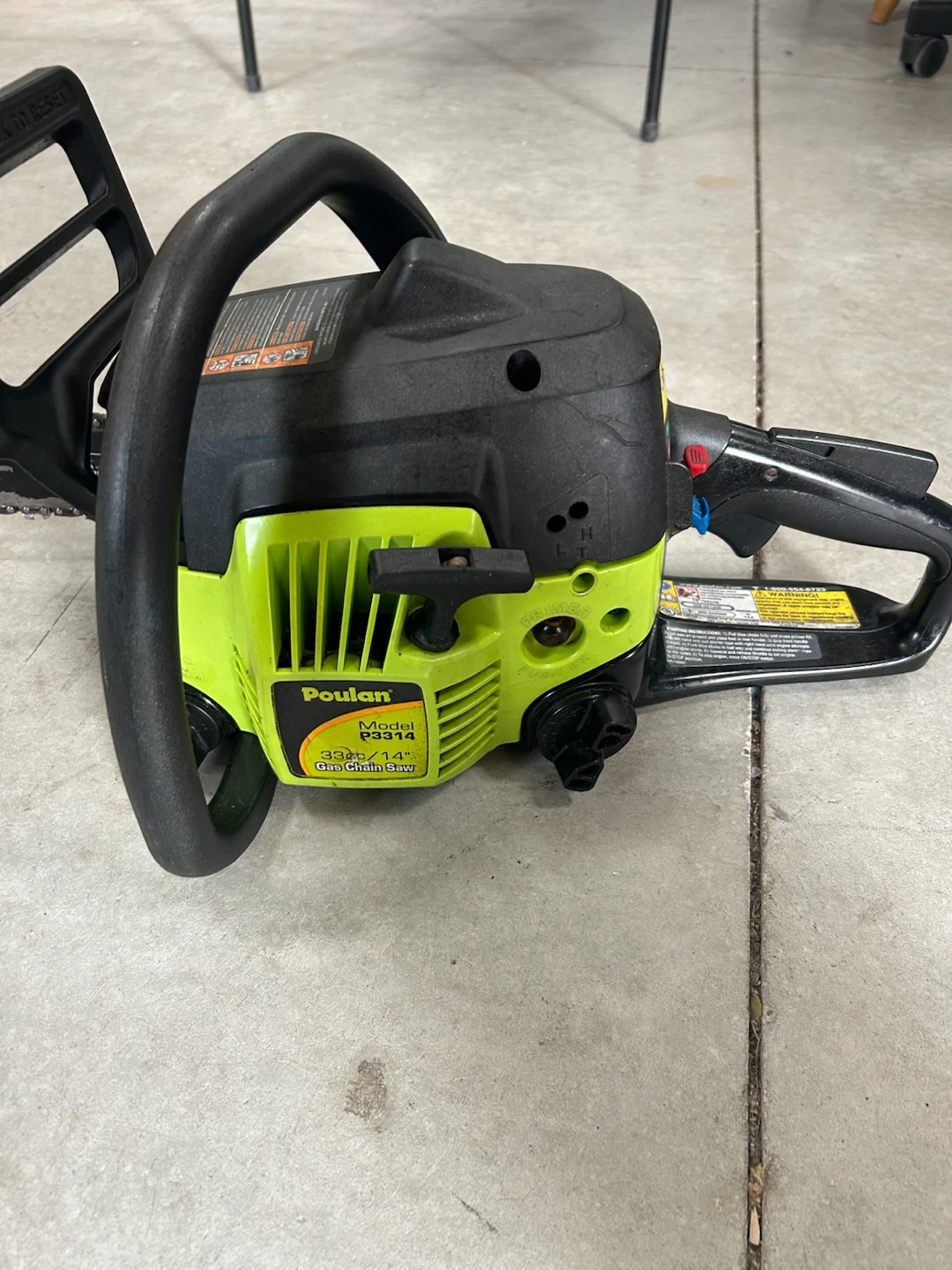 Poulan P3314 Gas Chainsaw 18” bar - photo 4