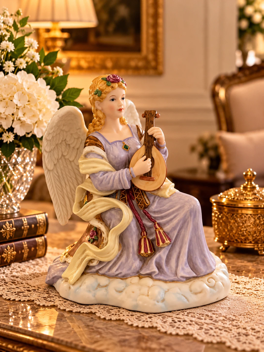 Elegant Porcelain Angel Figurine