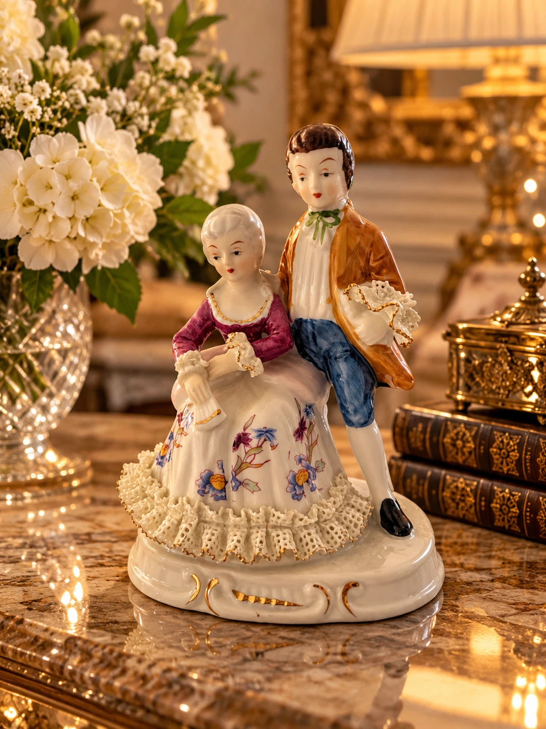 Elegant Porcelain Couple Figurine