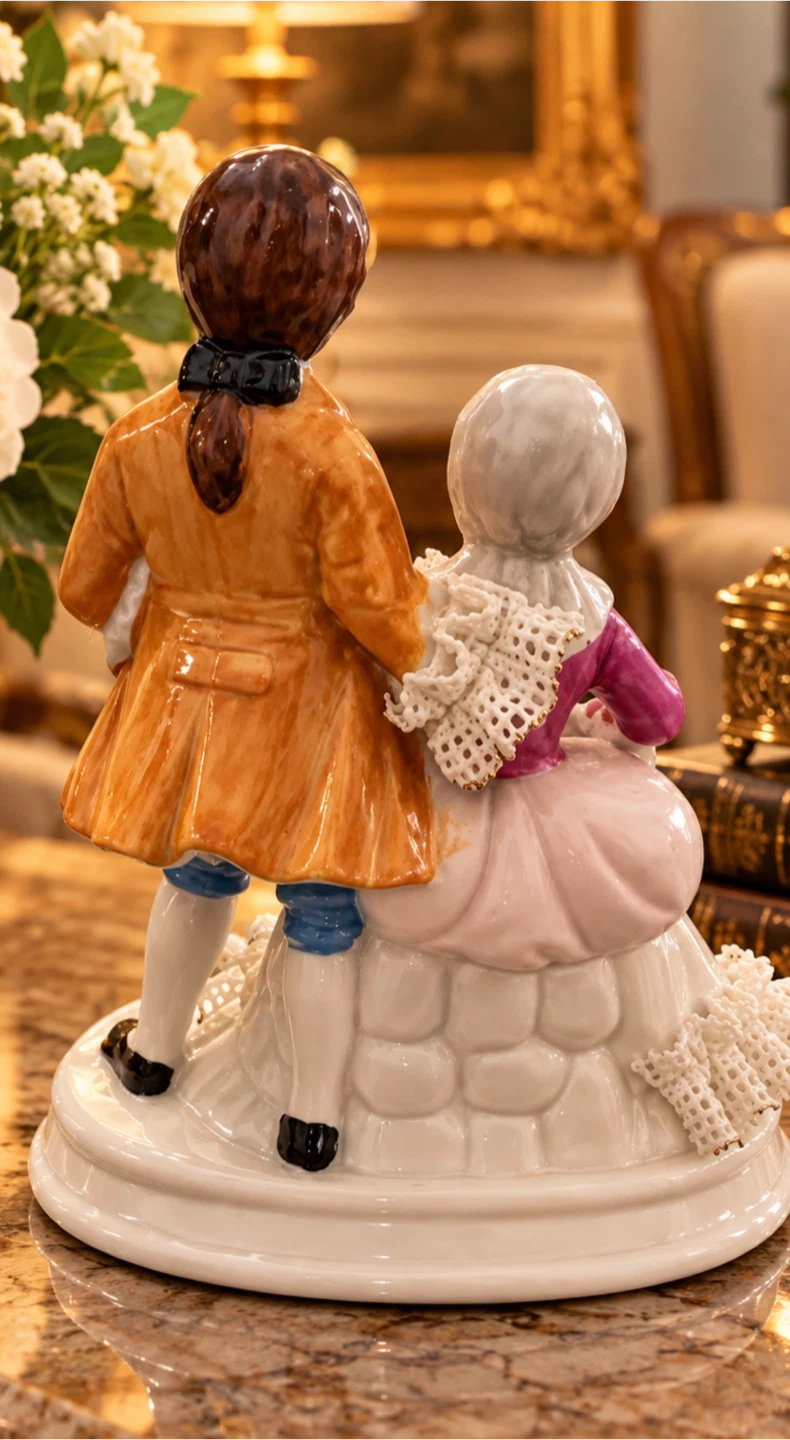 Elegant Porcelain Couple Figurine - photo 2