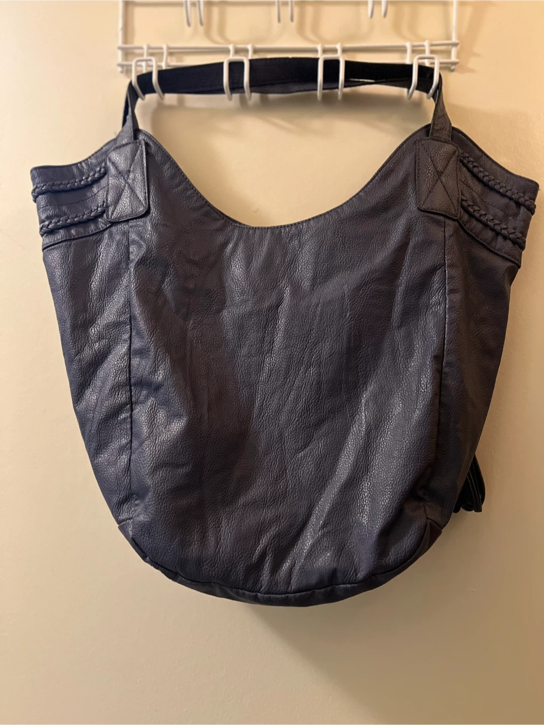 Blue Leather Hobo Shoulder Bag - photo 2