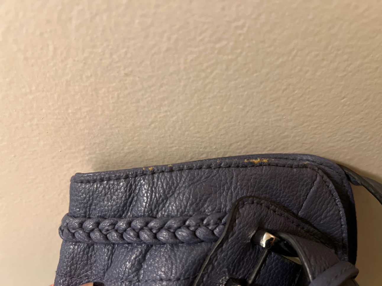Blue Leather Hobo Shoulder Bag - photo 4