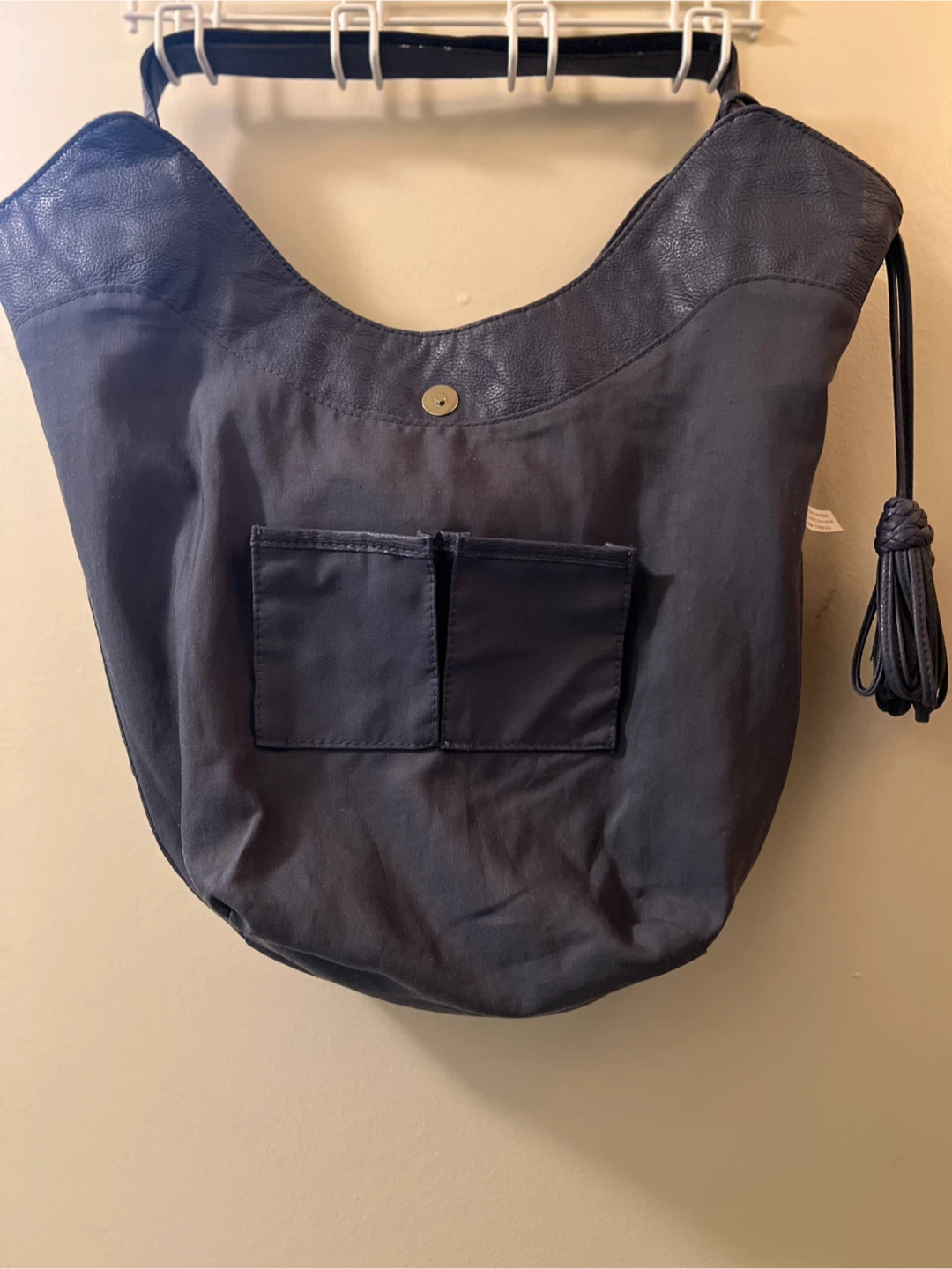 Blue Leather Hobo Shoulder Bag - photo 5