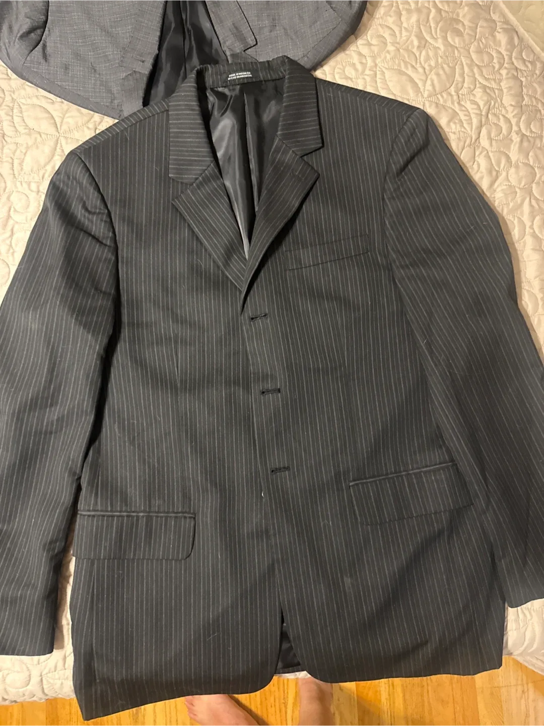 J. Ferrar Pinstripe Suit Jacket Medium