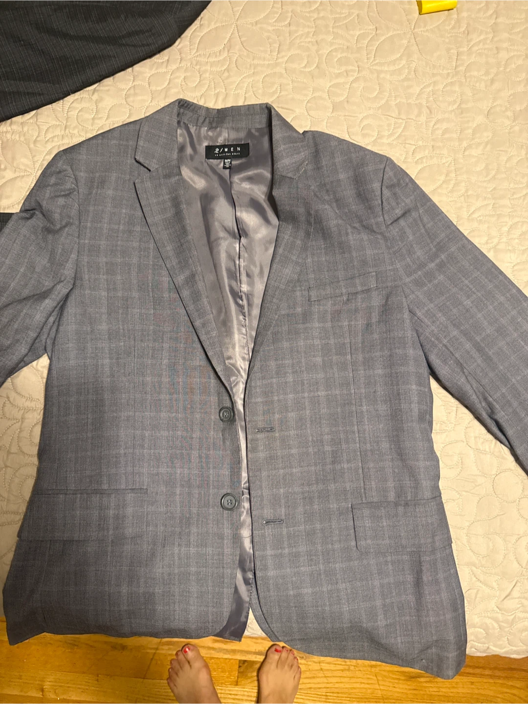 2/MEN Gray Plaid Blazer Size M