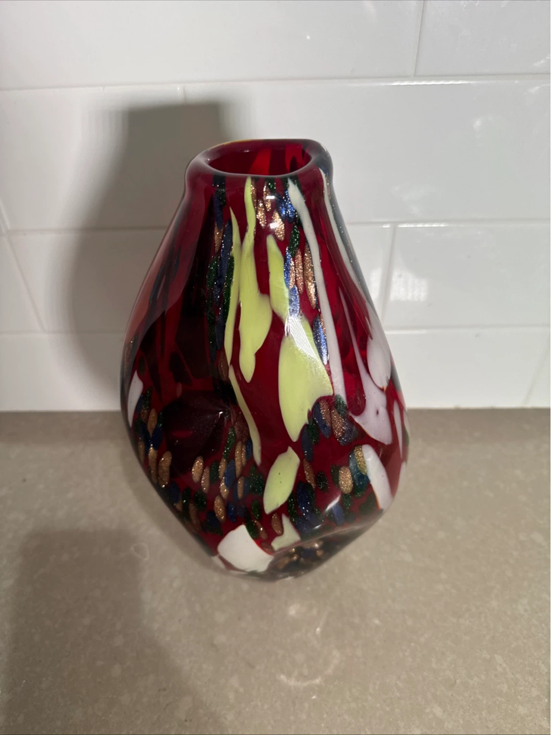 Art Glass Vase Multi-Color - photo 2