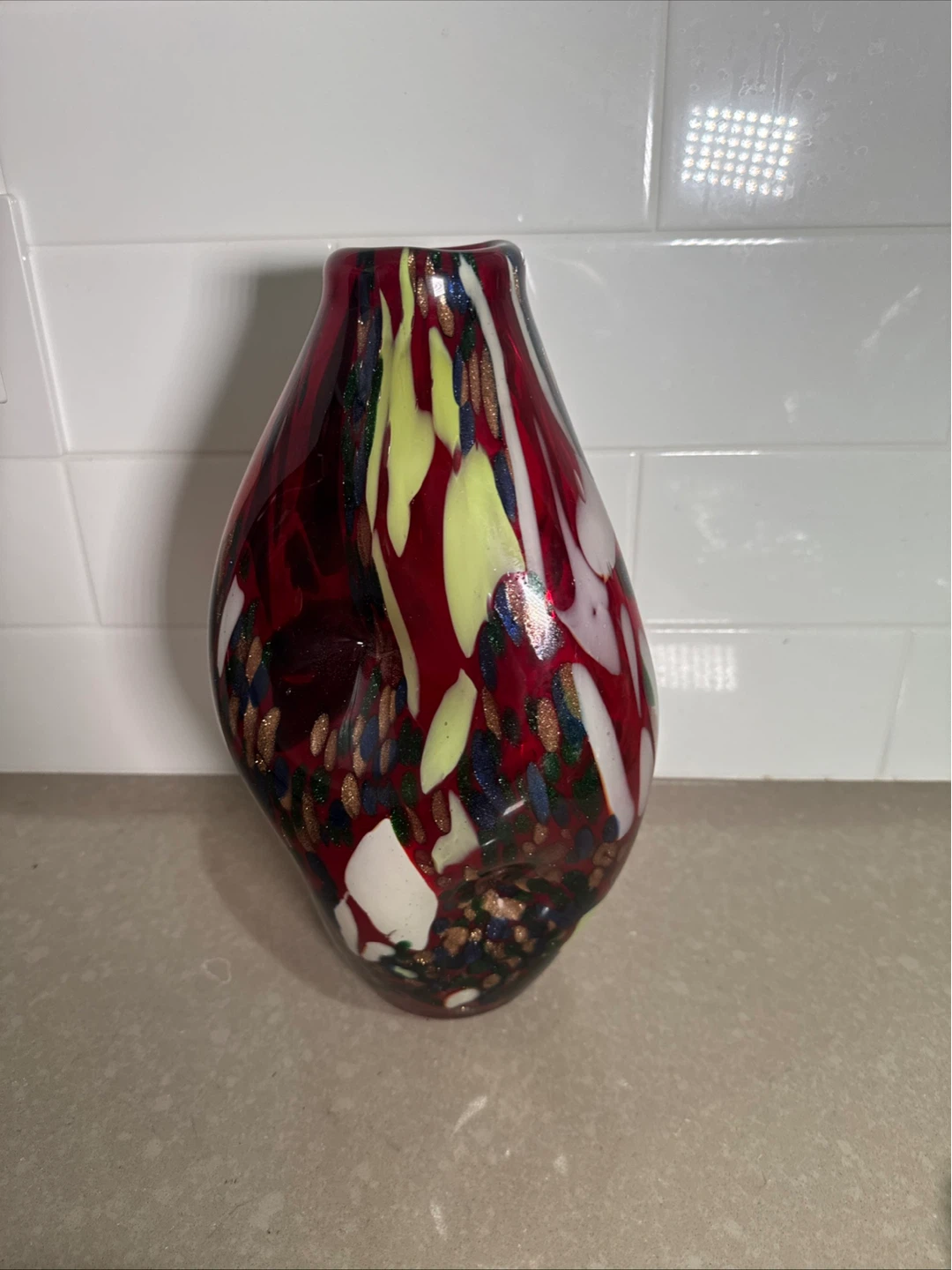 Art Glass Vase Multi-Color