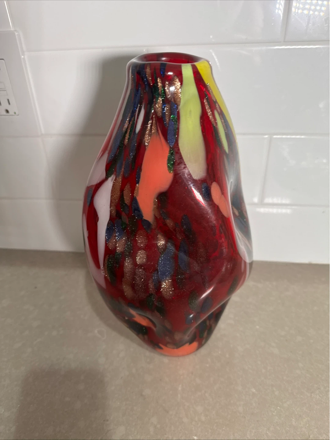 Art Glass Vase Multi-Color - photo 3