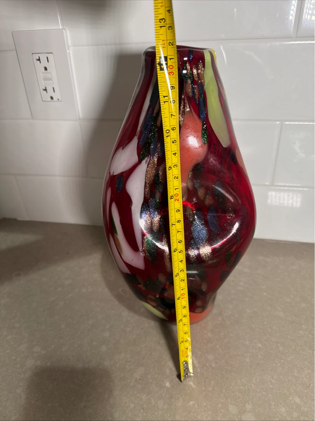 Art Glass Vase Multi-Color - photo 5