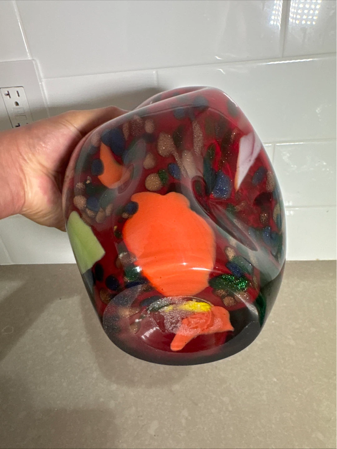 Art Glass Vase Multi-Color - photo 4