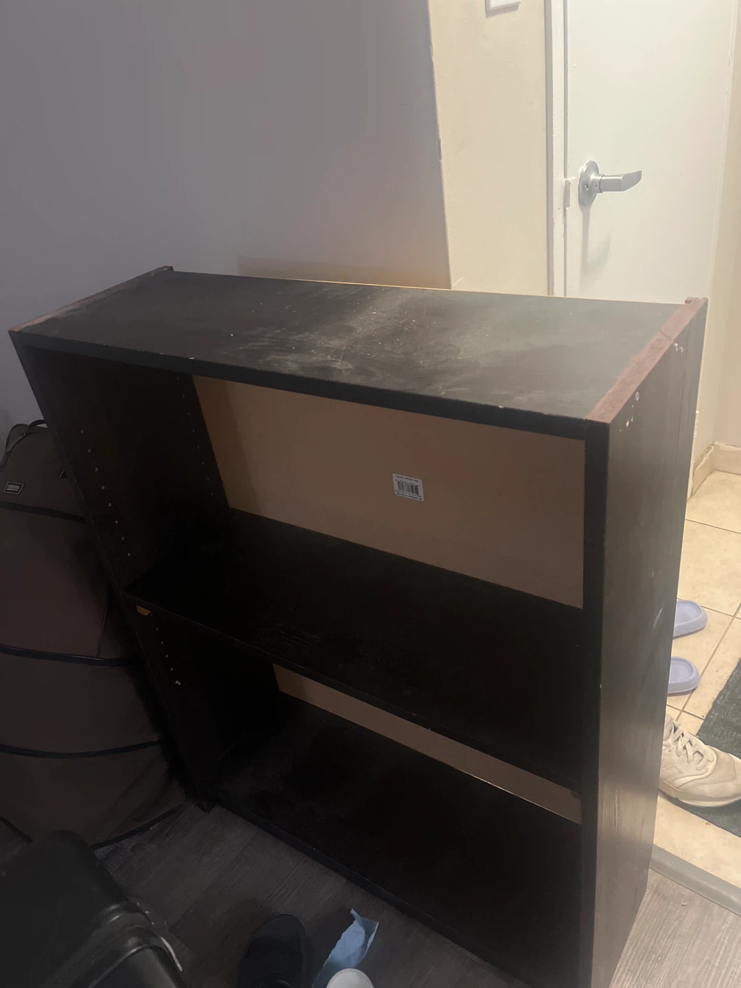 Black 2-Shelf Bookcase