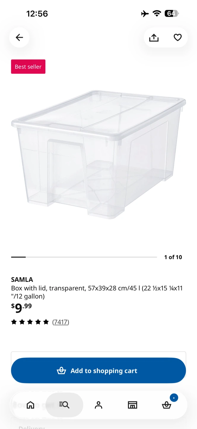 IKEA SAMLA Storage Box with Lid 2 insert 1