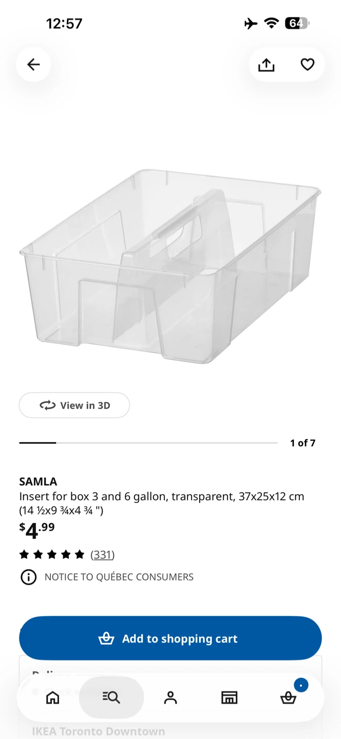 IKEA SAMLA Storage Box with Lid 2 insert 1 - photo 2