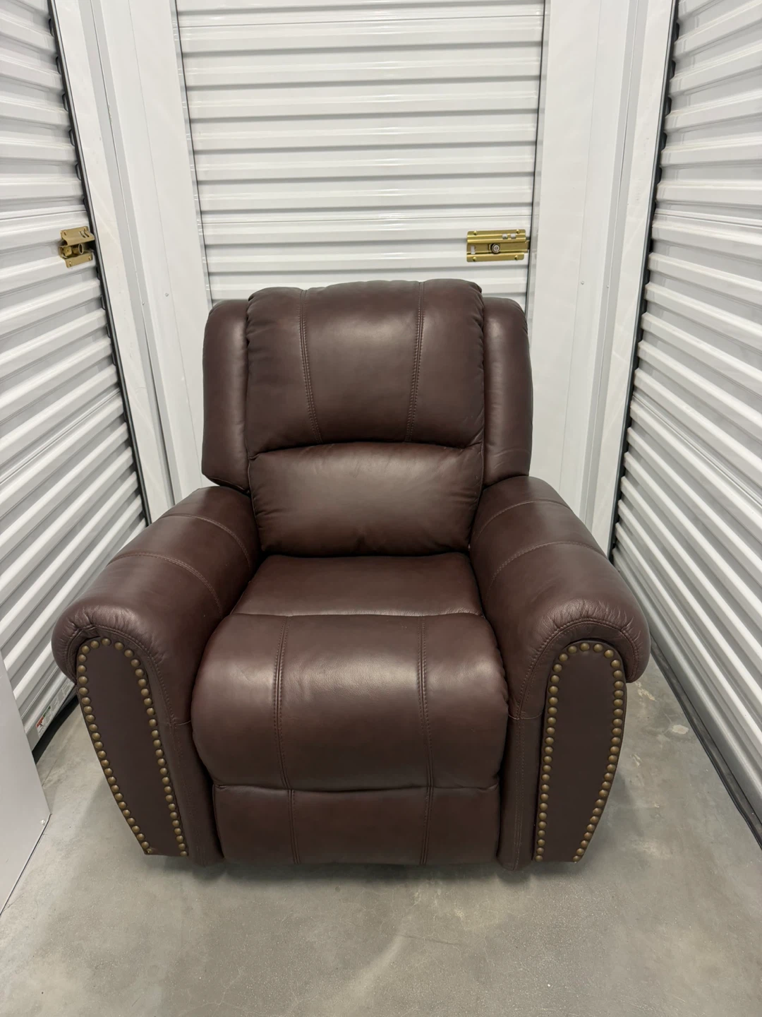 New Genuine Leather Manual Recliner