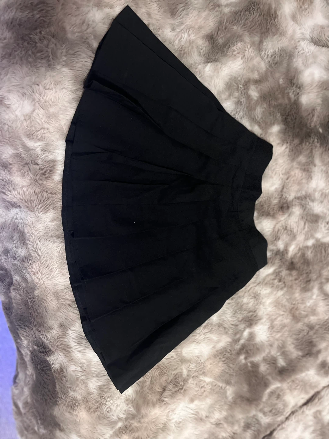 Black Pleated Mini Skirt