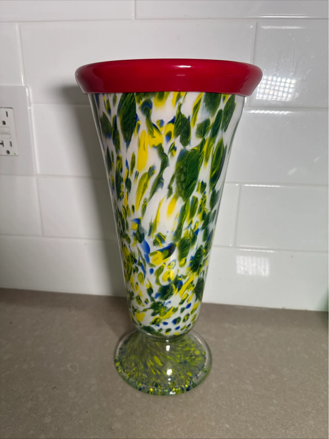 Art Glass Confetti Vase price per unit